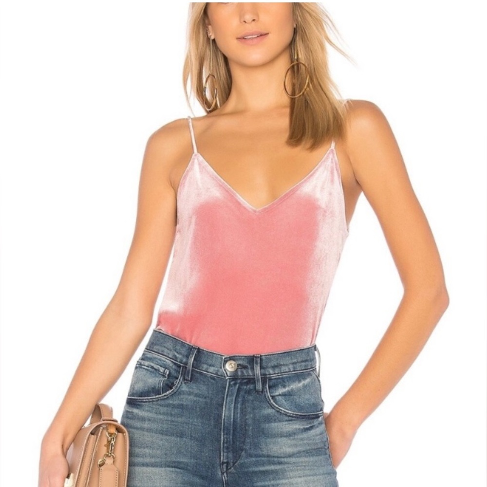 Rag & Bone Jeans Amber Velvet Pink Tank S/P